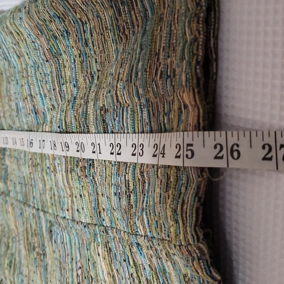 Coldwater Creek. Woven Blue/Grrens, Long Sleeved, Full Zip Jacket. Size 2X. - Picture 10 of 15